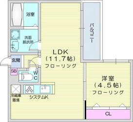 麻生駅 徒歩6分 5階の物件間取画像